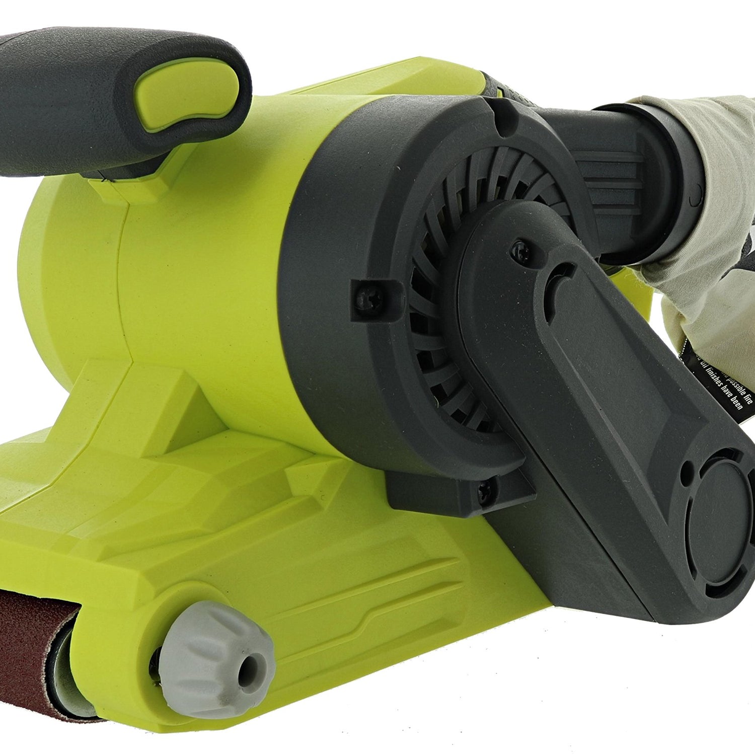 Ryobi BE319 6 Amp Portable 320 Feet / Minute Corded Belt Sander (3” x 18”) w/ Onboard Removable Dust Bag (Medium Grit Sanding Belt Included) Ryobi