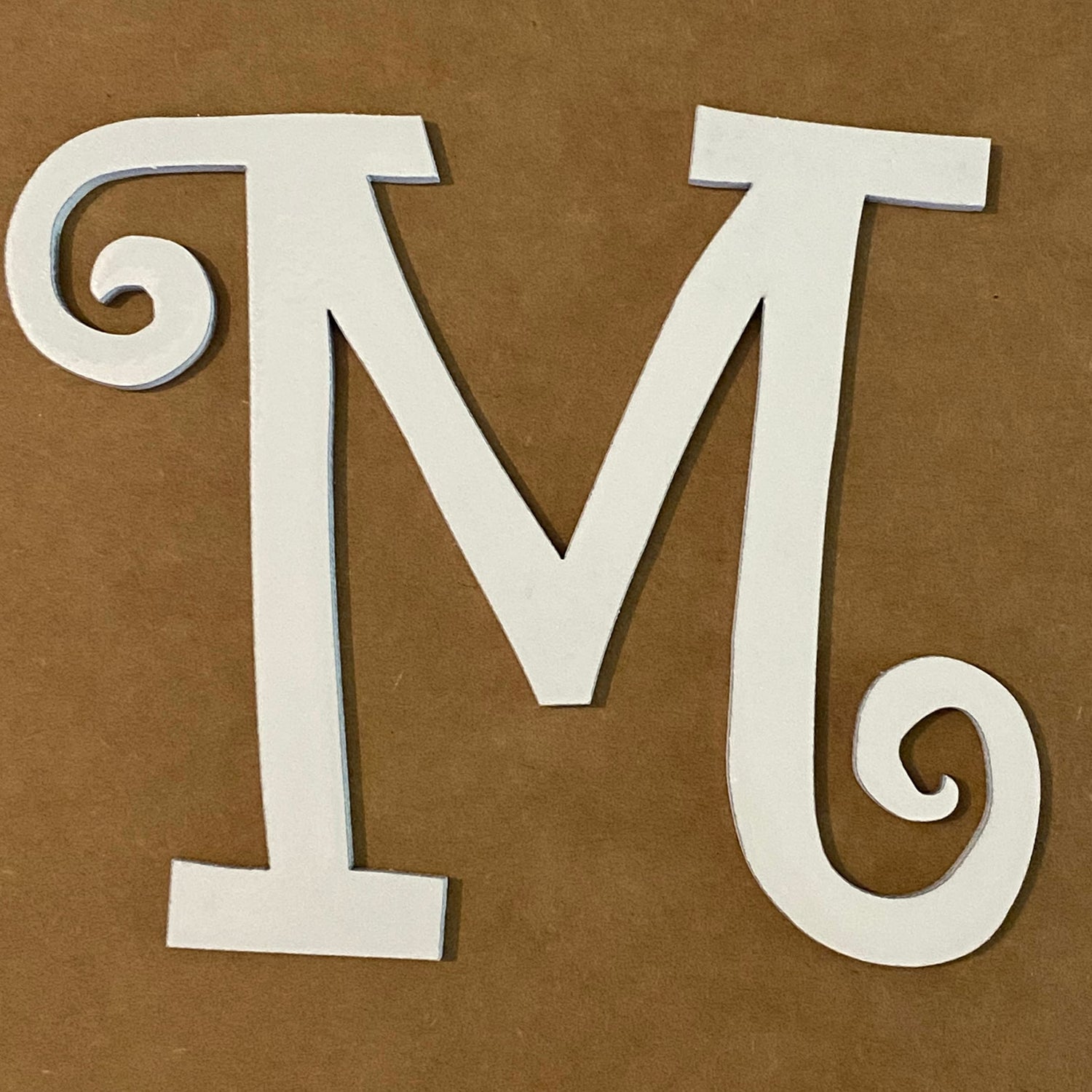 Wooden Letter 4'' Small MDF Curlz Font, Unfinished A Wood Alphabet Letter Girl Craft Cutout, Nursery Decor Initial Shape NEXTCraft