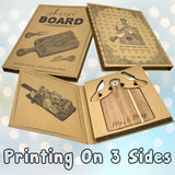 Mr & Mrs Wedding Gift Small Acacia Wood cheese board For charcuterie. Laser Engraved Present In a book like box for newlywed couples. Stainless Steel QualityVibe