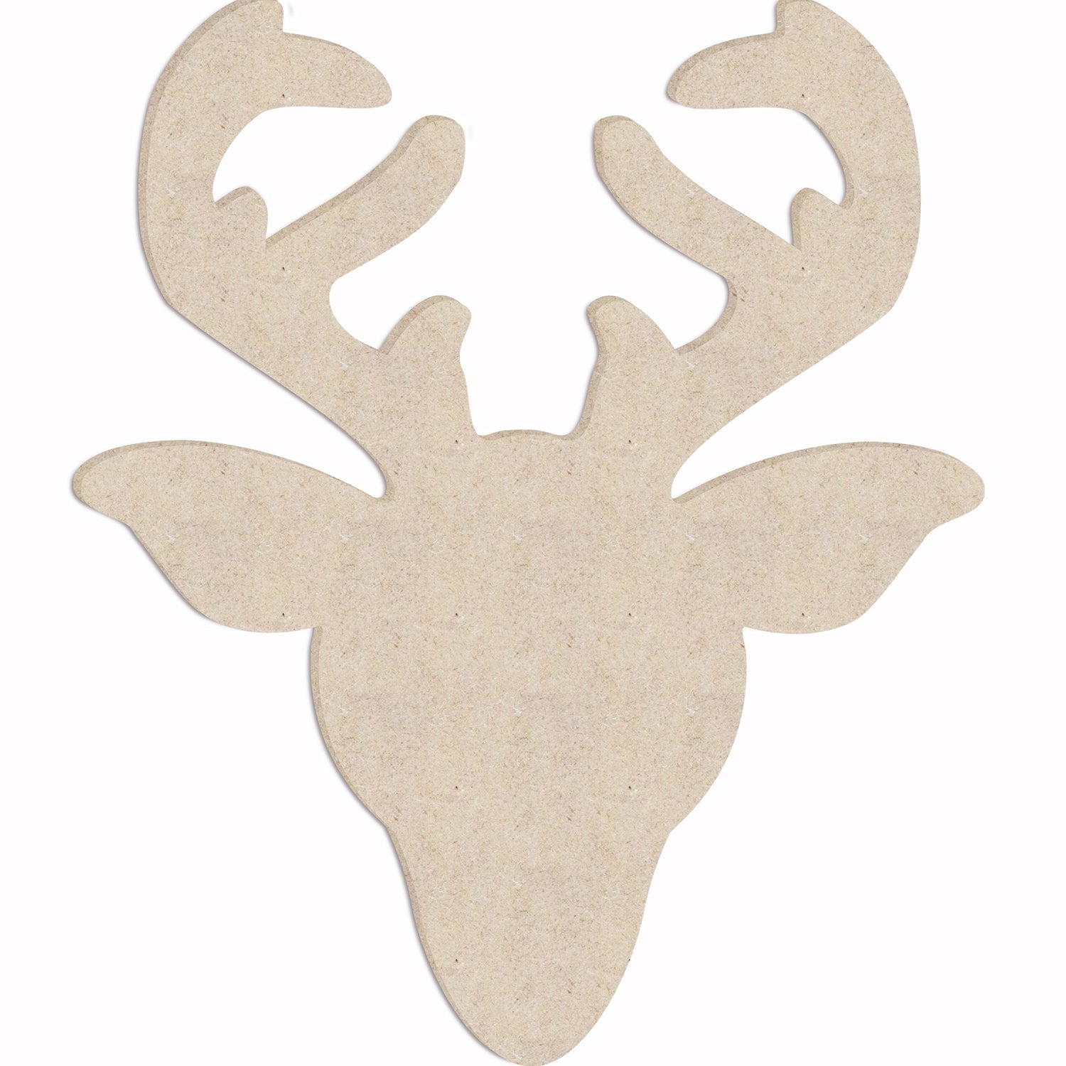 12" Reindeer Head Christmas Unfinished Wood Cutout 3/8 inch Generic