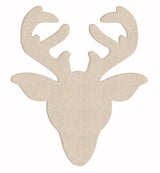 12" Reindeer Head Christmas Unfinished Wood Cutout 3/8 inch Generic