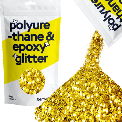 Hemway Polyurethane & Epoxy Resin Glitter 100g / 3.5oz Metallic Crystal Flake Additive for Flooring Jewelry Tumblers Glass Pigment - Extra Chunky
