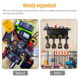Ensayeer Power Tool Organizer, Cordless Drill Storage, Drill Holder Storage Wall Mount Shelf Rack, Charging Station to optimize Garage Organization Ensayeer