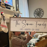 Personalized Framed Wooden Family Name Sign Last Name Wall Decor for Home Personalized Wedding Gifts For Couples Last Name Signs Personalized (10" x MRC Wood Products