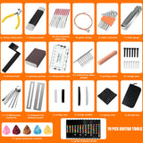79Pcs Guitar Tool Kit, Guitar Repair Kit, Guitar Accessories Guitar Setup Kit, Luthier Tools Guitar Fret Kit for Ukulele Bass Mandolin Banjo, TIMDAM TIMDAM