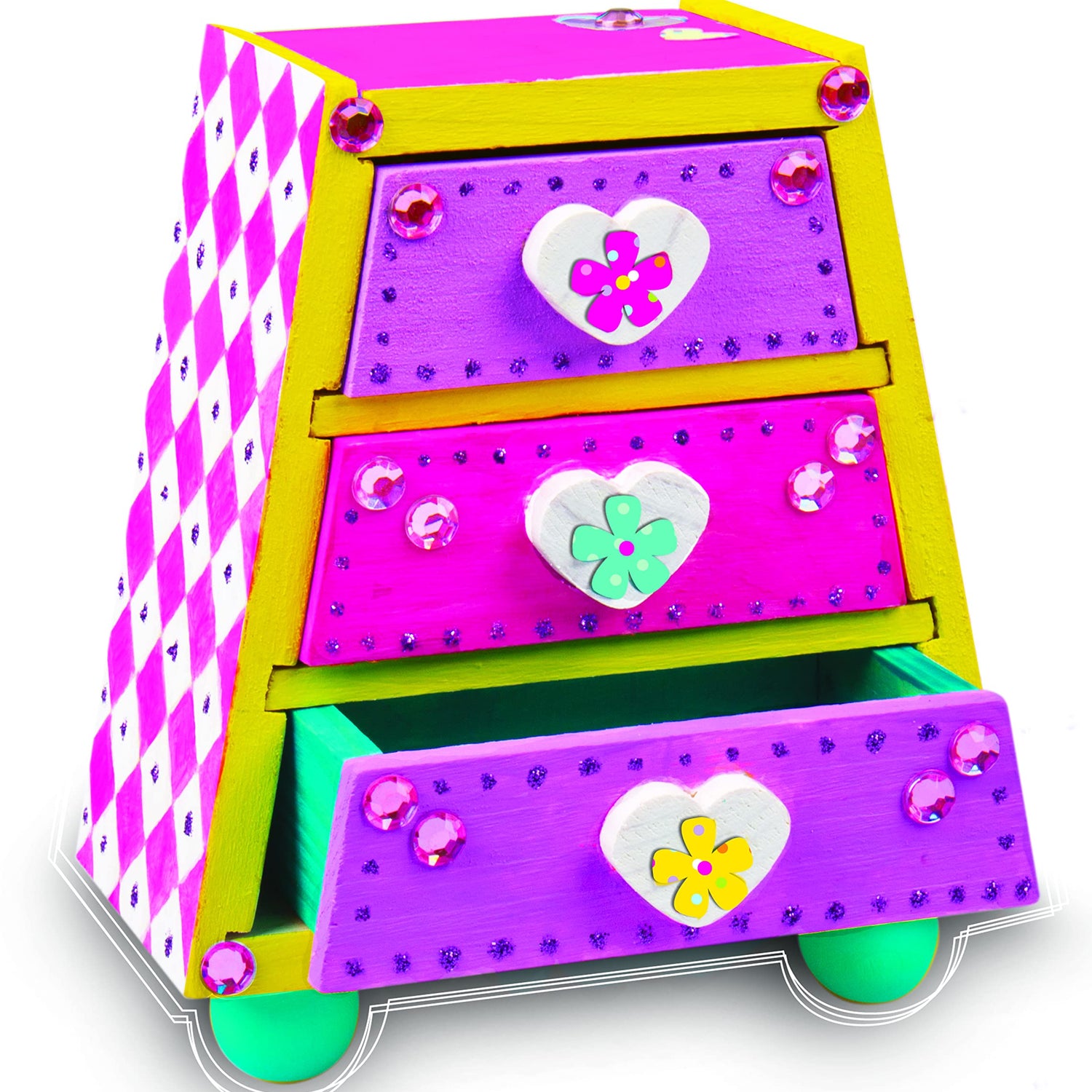 Goliath Wood Worx Jewellery Box Project - Make, Paint, Stick, Play - Wood Craft Kit Goliath