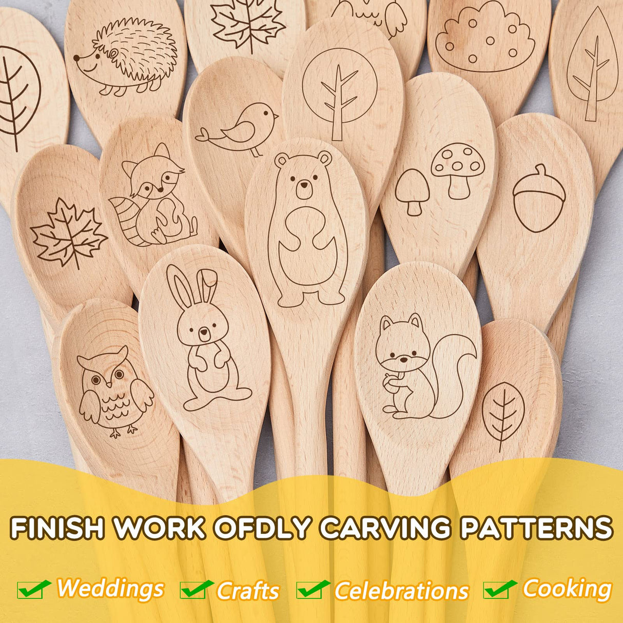 40 Pieces 12 Inch Wooden Kitchen Spoons Long Handle Wooden Cooking Mixing Oval Spoons Wooden Tasting Spoons Mixing Baking Serving Utensils Puppets Meanplan