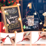 IJIANG Bundle Liquid Chalk Markers Set, 8 Pack Metallic Chalk Markers Pens & 24 Pack Liquid Chalk Markers IJIANG