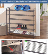 KEETDY Large Shoe Rack 6 Tier Organizer Tall Metal Shoe Organizer for Entryway Bedroom Floor Garage, Wide Shoe Shelf Storage Fits 42 Pairs Men KEETDY