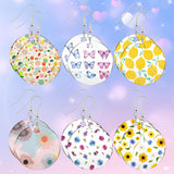 Loetere 168 Pieces Acrylic Earrings Blanks DIY Earrings Making Kit Includes Transparent Round Clear Acrylic Earring Blanks Pendants Earring Hooks and Loetere