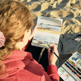 Sable Travel Watercolor Brushes & Inspiration Art Dice, Fuumuui 4pcs Kolinsky Sable Watercolor Travel Brushes with Wooden Art Dice for Creative Block Fuumuui