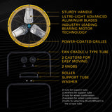 Tornado - 24 Inch High Velocity Heavy Duty Tilt Metal Drum Fan Yellow Commercial, Industrial Use 3 Speed 8540 CFM Tornado
