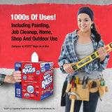 TOOLBOX Professional White Rags Shop Towels Center Pull Box for Painters, Automotive, Contruction, Office and Home - Made in USA (1 Box - 200 Towels) Pro-Distributing