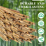 Suclain 100 Pcs Bamboo Plant Stakes Plant Support Stakes Indoor and Outdoor Garden Sticks Garden Stakes for Tomato, Bean, Flowers, Trees Potted and Suclain