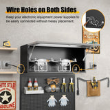 MetalMax Metal Wall Cabinet for Garage Floating Garage Storage Cabinet Wall Mount Shop Cabinet Upper Storage Trailer Cabinet Gearbox Flip Up Tool MetalMax