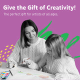 Artlicious Paint Brushes - Acrylic Paint Set and Detail Paint Brushes for Kids - Use with Craft, Watercolor, Oil, Gouache Paints, Face Art, Washable Artlicious