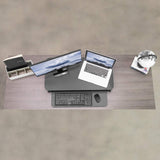 VIVO Height Adjustable 32 inch Stand Up Desk Converter, Quick Sit to Stand Tabletop Dual Monitor Riser Workstation, Black, DESK-V000S VIVO