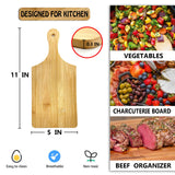 6 Pcs Mini Charcuterie Boards,11x5 Inch Wood Cutting Board Bulk,Mini Cutting Boards For Crafts With Handle,Laser Engraving Cutting Board XINGTS