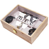 Custom Personalized Watch Storage Box Case - Name Initial - Groomsmen Fathers Day Gift - Engraved (Distressed Wood) My Personal Memories