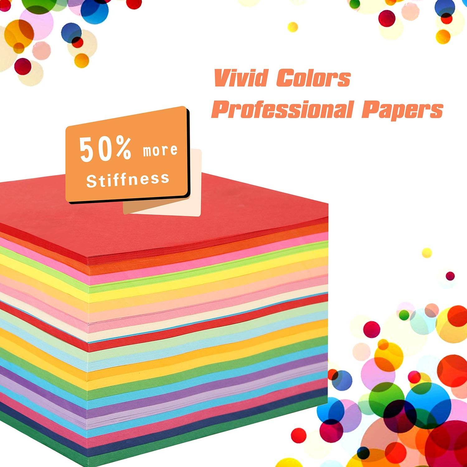 BUBU Origami Paper Kit 1000 Sheets 6 Inch Square Double Sided Color 20 Vivid Colors for Beginners Trainning and School Craft Lessons BUBU