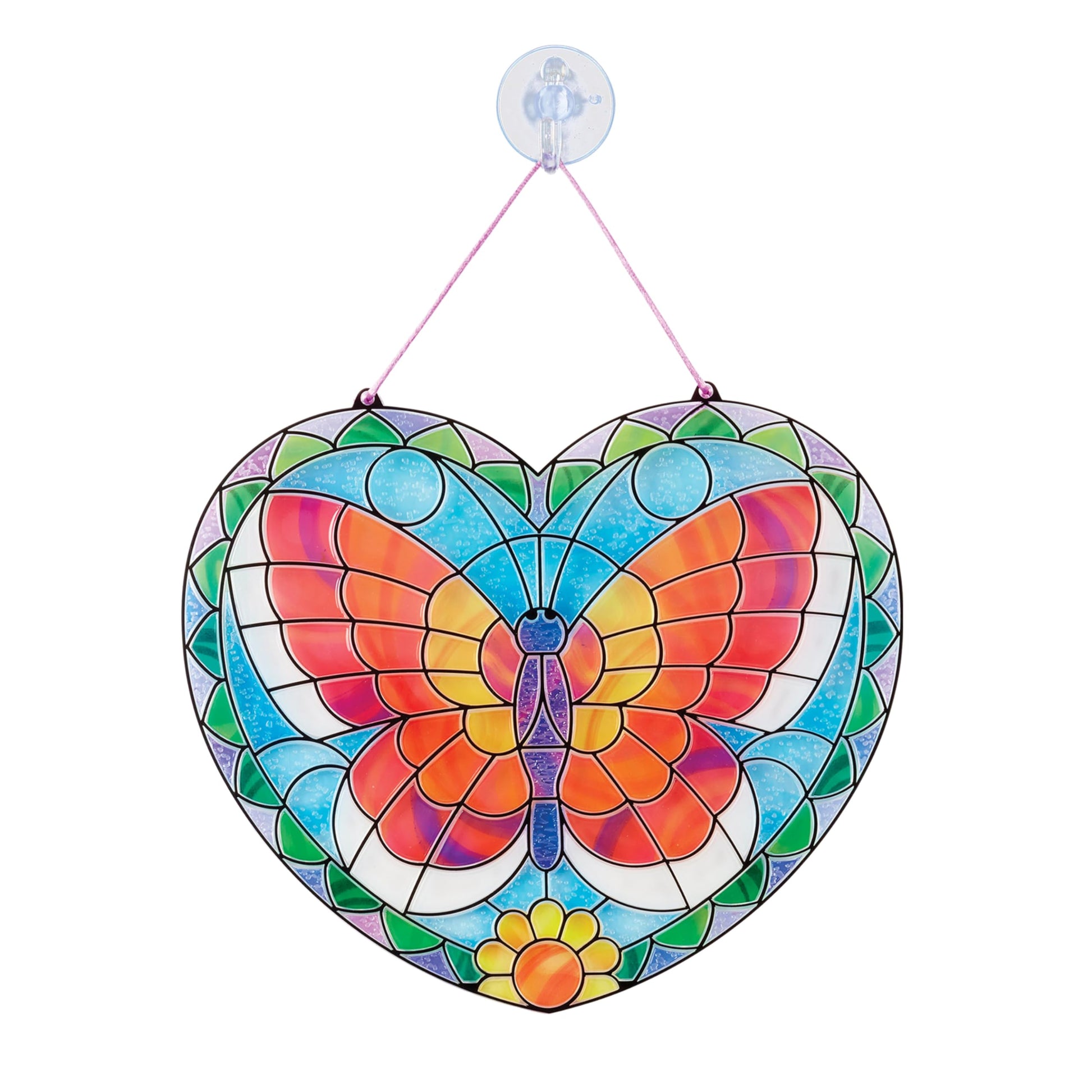 Melissa & Doug Stained Glass Made Easy Activity Kit: Butterfly - 140+ Stickers - Kids Sticker Stained Glass Craft Kit; Sun Catchers For Kids Ages 5+ - WoodArtSupply