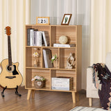 Natural 3-Tier LEYAOYAO Wooden 7 Cube Book Shelf - Modern Boho Display Organizer LEYAOYAO