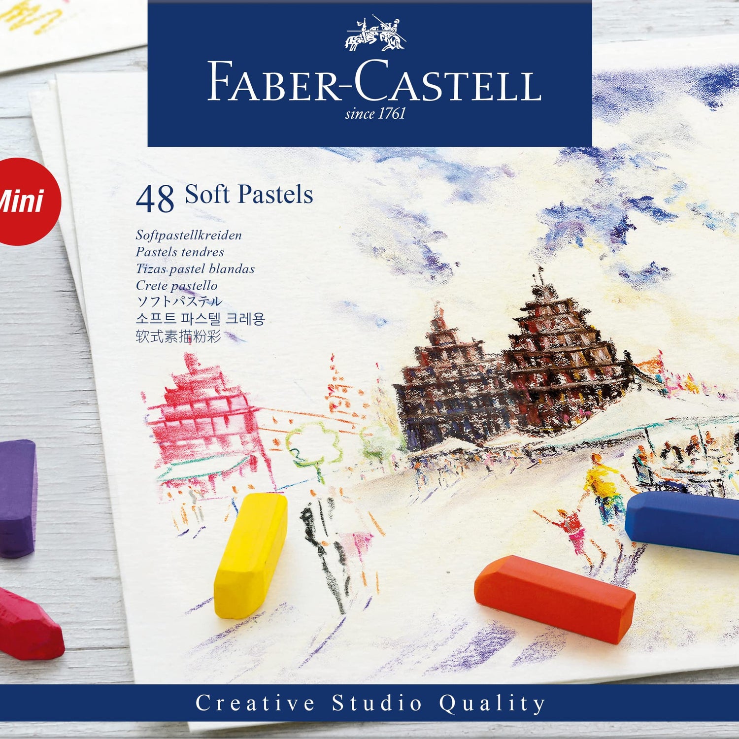 Faber-Castel FC128248 Creative Studio Soft Pastel Crayons (48 Pack), Assorted Faber-Castell