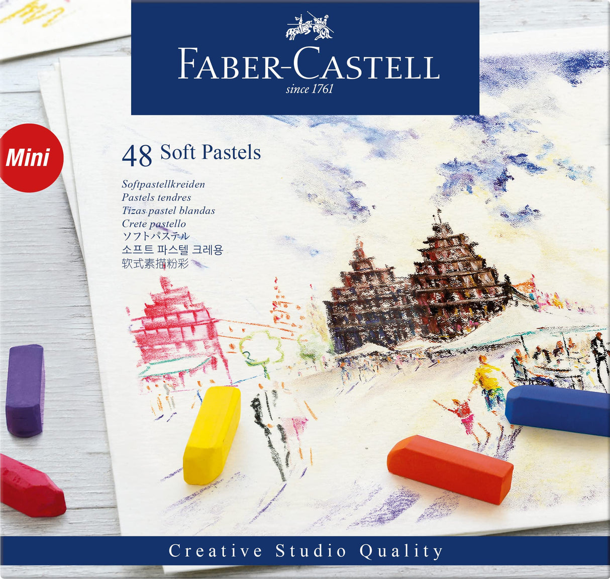 Faber-Castel FC128248 Creative Studio Soft Pastel Crayons (48 Pack), Assorted Faber-Castell