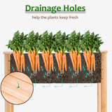 mcombo Raised Garden Bed, 3 Tier Outdoor Wood Elevated Planter Box Kit, Raised Garden Boxes for Vegetables, Herb and Flowers, 72" x 17.7" x 31.5", mcombo