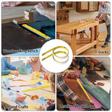 39 Inch Measure Tape with Adhesive Backing, 2 Pack Left to Right Metal Measuring Tape Sticky Measure Tape Double Scale Sticky Tape Measure Workbench Mozeat Lens