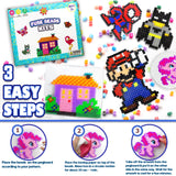 FUNZBO 5200 5mm Fuse Beads Kit - 24 Colors | 45 Patterns, Toys, Kids Crafts for Girls Ages 8-12, Arts and Crafts for Kids Ages 6-8, Gifts for Girls FUNZBO