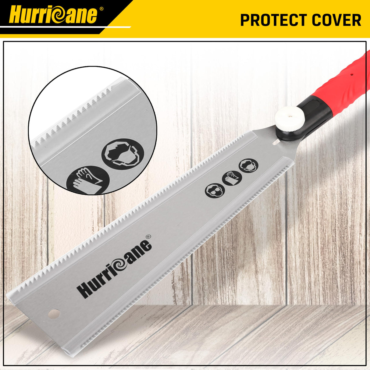 HURRICANE Japanese Pull Saw Hand Saw, 10 Inch (250mm) Flush Cut Saw Woodworking Tools, Double Edge Sided, SK 5 Flexible Blade, 6-10/18 TPI, Non-slip HURRICANE