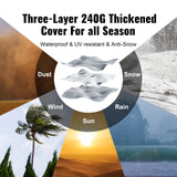 VEVOR Portable Shed Outdoor Storage Shelter, 6x8x7 ft Heavy Duty Instant Waterproof Storage Tent Sheds with Roll-up Zipper Door and Ventilated VEVOR