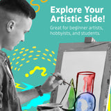 Artlicious Paint Brushes - Acrylic Paint Set and Detail Paint Brushes for Kids - Use with Craft, Watercolor, Oil, Gouache Paints, Face Art, Washable Artlicious