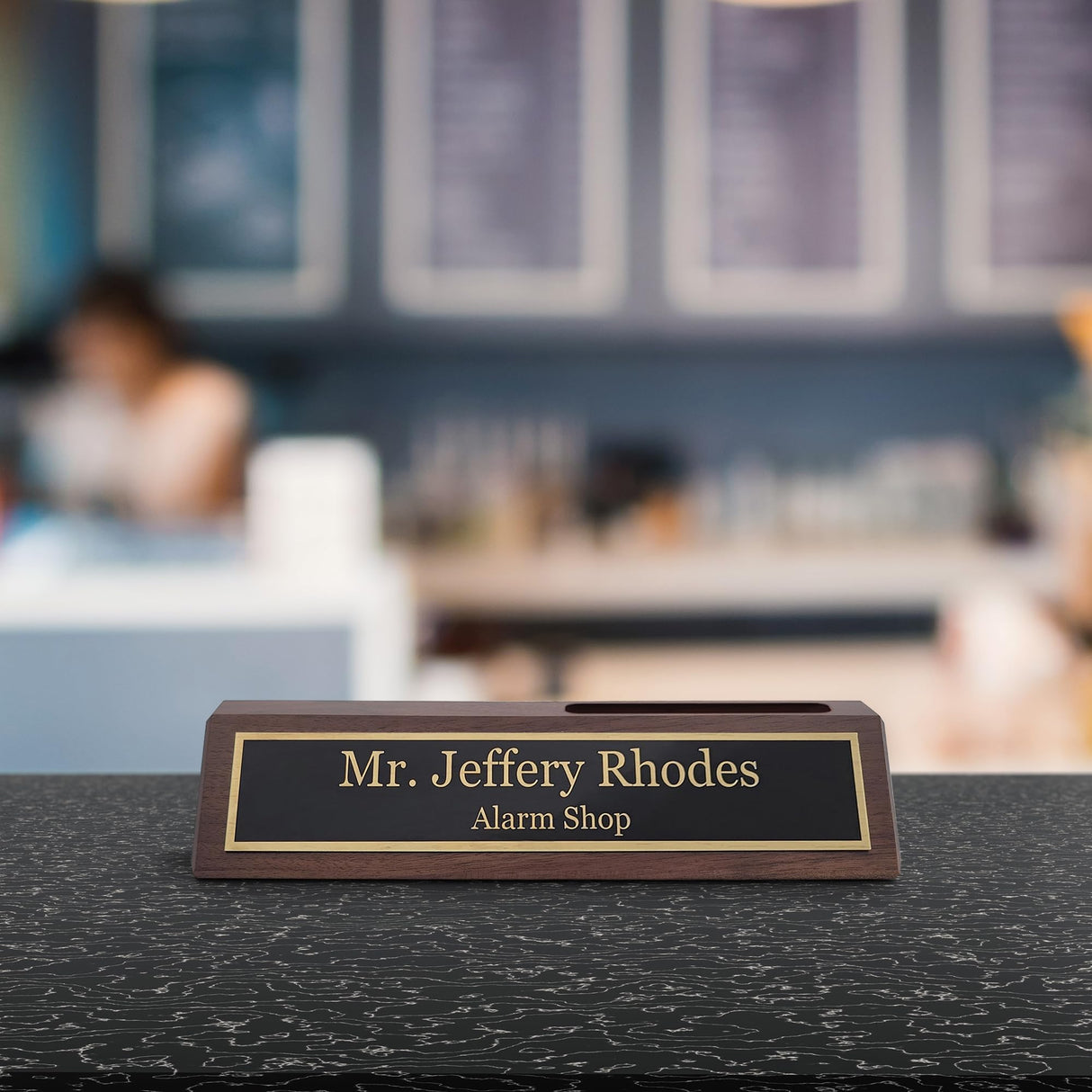 Business Wood Name Plate for Desk | Custom Desk Name Plate Personalized Gift for Office, The Perfect Engraved Name Plaque By Engraving International ENGRAVING INTERNATIONAL IF YOU CRAVE IT. ENGRAVE IT