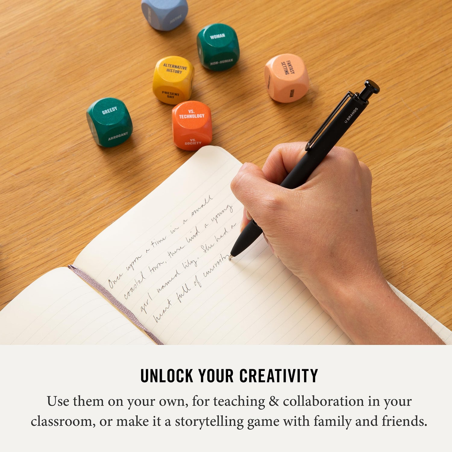 Two Tumbleweeds Writing Dice - Creative Writing Game for Adults, Writers & Teachers - Set of 9 Dice for Story Inspiration - Gifts for Writers - 1+ Two Tumbleweeds