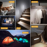 Under Cabinet Lights Motion Sensor LED Light, USB-C Rechargeable Dimmable Wireless Magnetic Stick-Anywhere Night Light for Kitchen, Wardrobe, DEALGADGETS