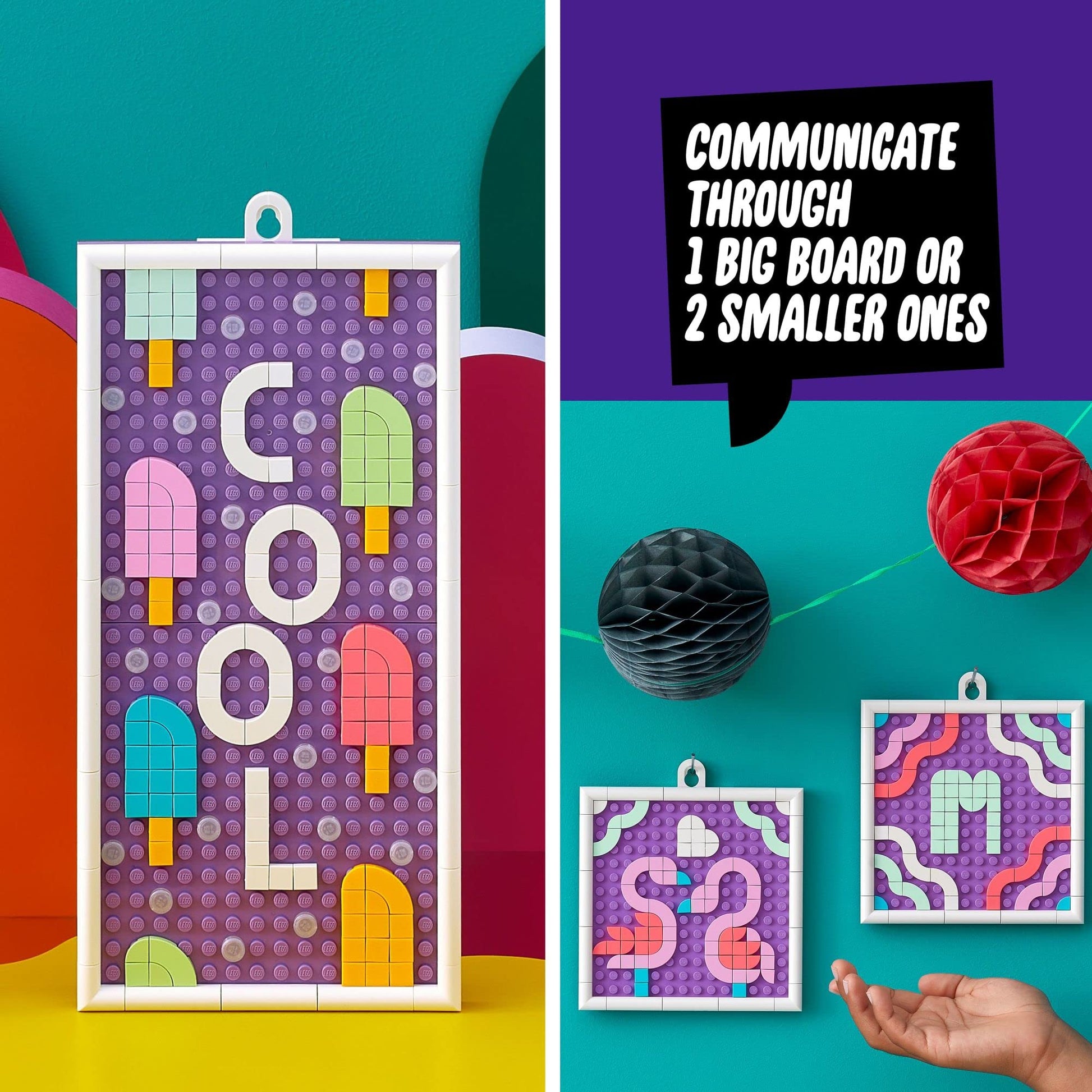 LEGO DOTS Message Board 41951 DIY Arts & Crafts Kit, Customizable Letter Board with Colorful Tiles for Kids Ages 6-10 - WoodArtSupply