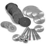 Kuenuilr Cutting Wheel Set Compatible with Plastic 36pcs for Rotary Tool, HSS Circular Saw Blades 6pcs, Resin Cutting Discs 20pcs, 545 Diamond Kuenuilr