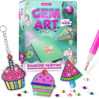 Gem Art, Kids Diamond Painting Kit for Kids - Big 5D Gems - Arts and Crafts - Girls and Boys Ages 6-12 - Gem Painting Kits - Best Tween Gift Ideas