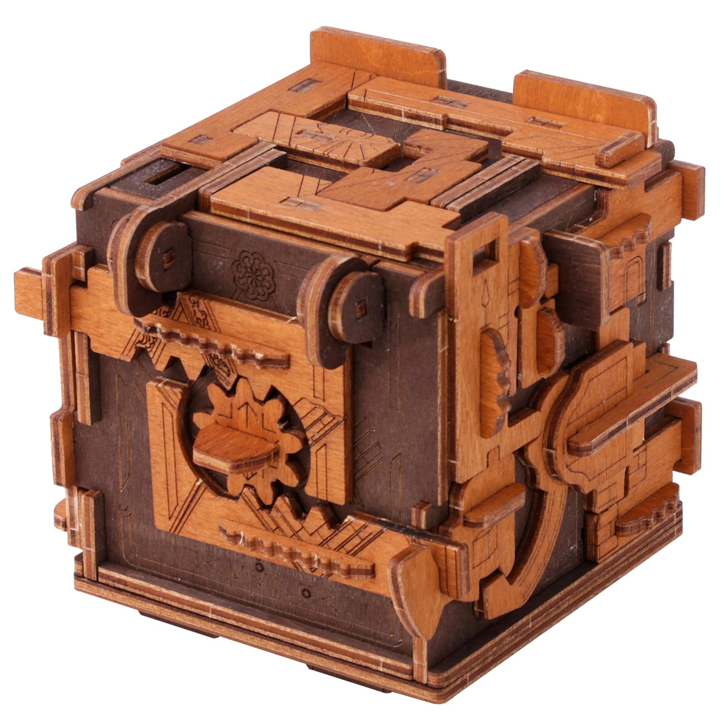 WOODEN.CITY Challenging Escape Room Puzzle Box - Hard Puzzle Box - Cluebox Escape Puzzle - Difficult Puzzle Box - 3D Escape Room Puzzle - Brain - WoodArtSupply