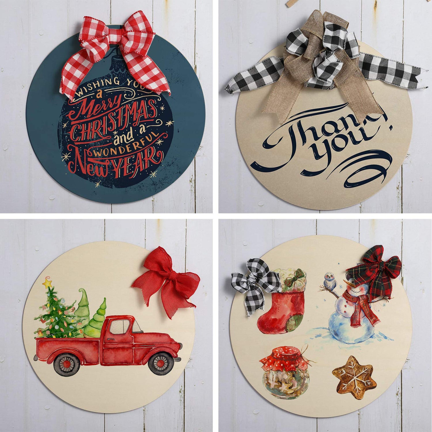 6 Pieces Round Wood Circles Unfinished Wood Slices Cutout for Craft Door Hanger, Pyrography, and Painting (6 Inch) Jetec