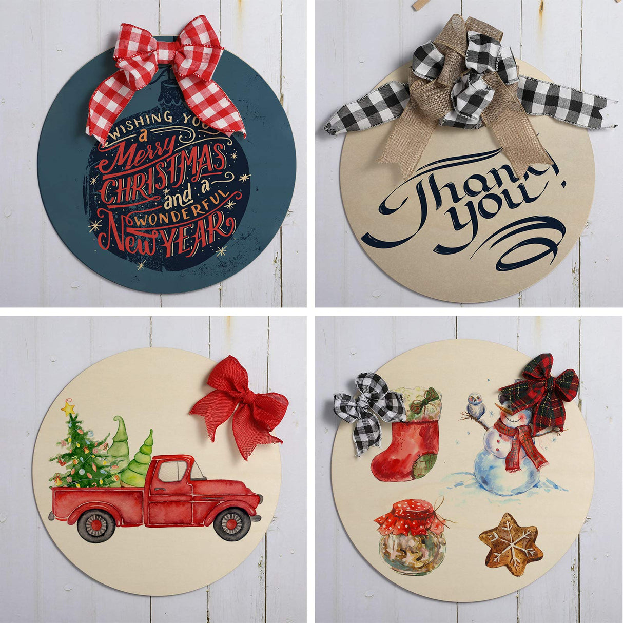 6 Pieces Round Wood Circles Unfinished Wood Slices Cutout for Craft Door Hanger, Pyrography, and Painting (6 Inch) Jetec