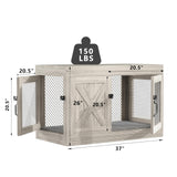 Xilingol Corner Pet Crate/Cage/House Furniture, Wooden Dog Kennel Side End Table for Small Medium Large Dog, Indoor Use Xilingol