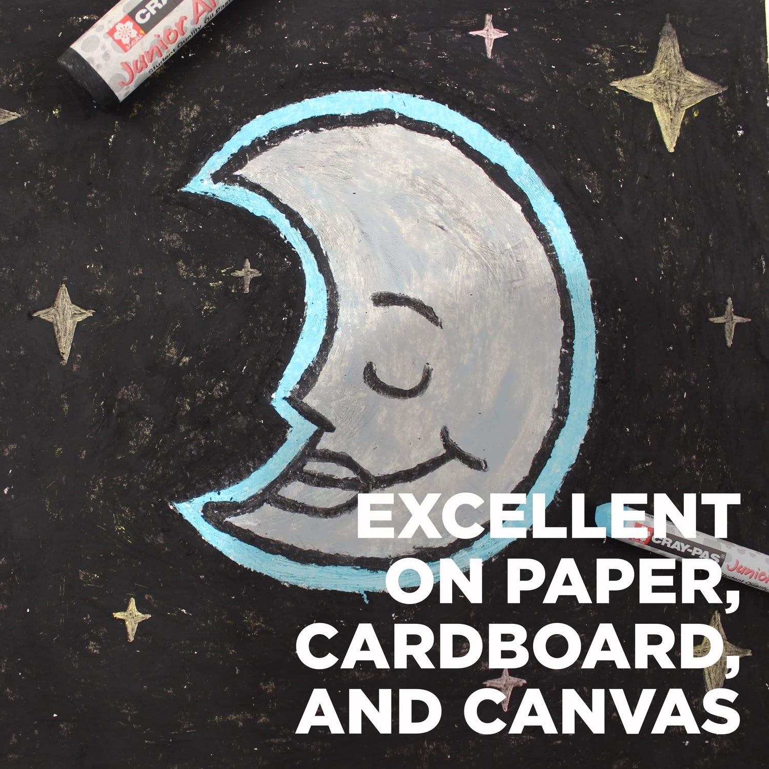 SAKURA Cray-Pas Junior Artist Oil Pastel Set - Soft Oil Pastels for Kids & Artists - 50 Sticks SAKURA