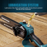 ZUYIYI Mini Chainsaw Cordless 6 Inch & 8 Inch for Makita 18V Battery, Brushless Handheld Chain Saw with Oiler Electric Chainsaw for Garden Courtyard ZUYIYI