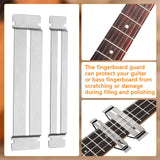 3 Set Guitar Fingerboard Guards Stainless Steel Bass Guitar Fingerboard Guards Luthier Tool Fretboard Protector for Dressing and Polishing Frets Boao