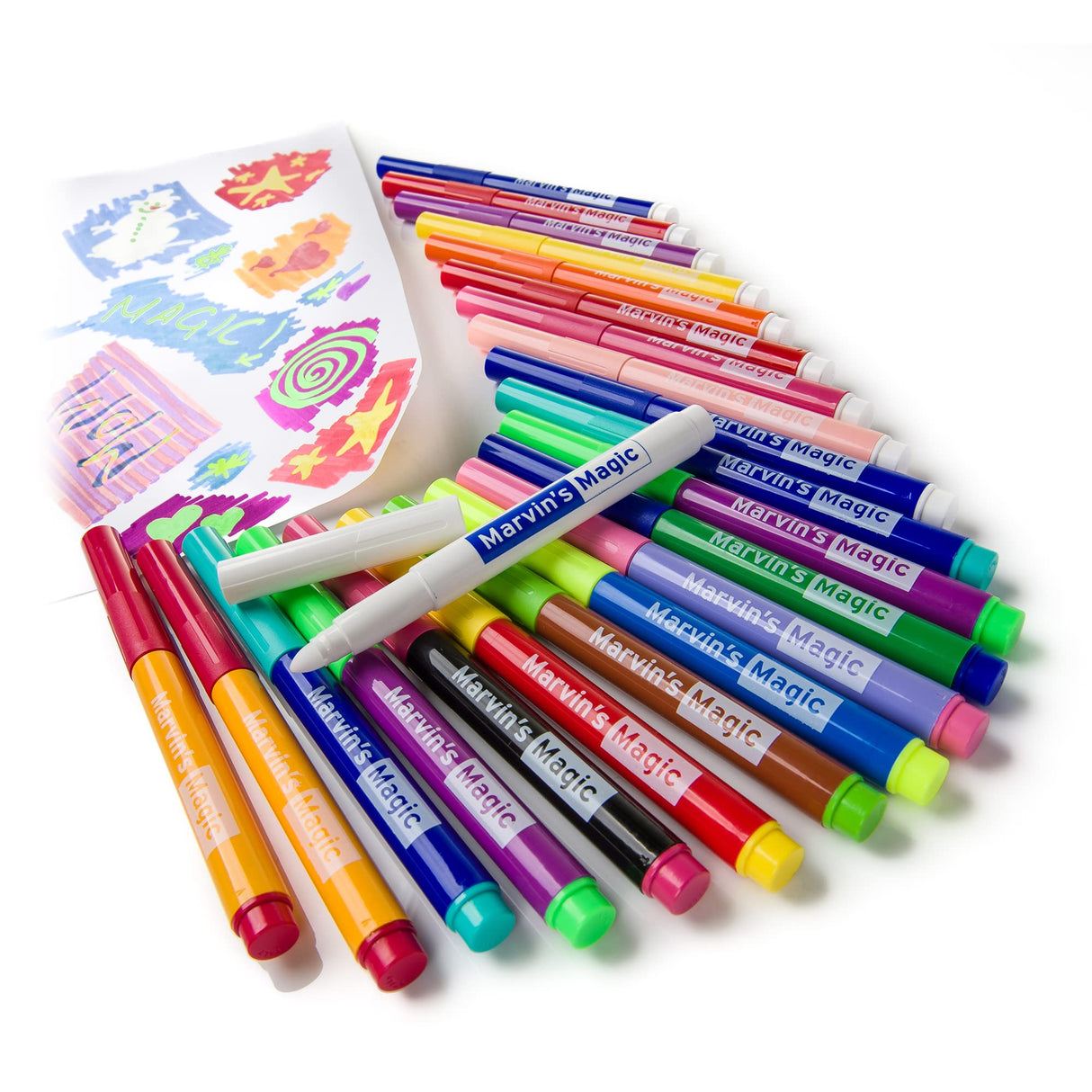 Marvin's Magic - NEW x 30 Amazing Magic Pens - Color Changing Magic Pen Art - Create 3D Lettering or Write Secret Messages - Includes 30 Magic Pens Marvin's Magic