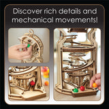 MindWare Gearjits: Gumball Machine Marble Coaster – Wooden 3D Building Puzzle for Teens & Adults – DIY STEM Building Toys for Kids – Fun for Adults MindWare