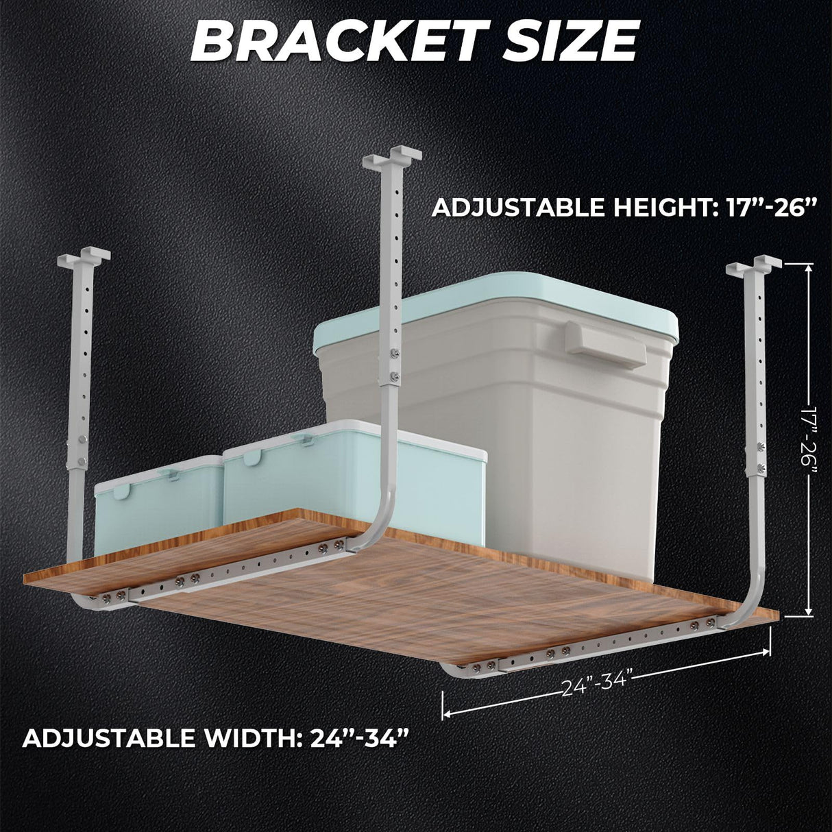 ruiru bro Garage Ceiling Storage Racks,Adjustable Overhead Garage Storage Rack,Retractable Garage Ceiling Storage,Ceiling Mounted Heavy-duty Garage ruiru bro